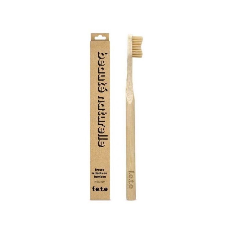 Brosse à dents en Bambou Medium pour adultes - F.E.T.E