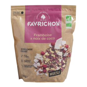 Muesli Framboise & Noix de Coco Bio - 500g - Favrichon