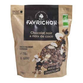 Muesli Chocolat Noir & Noix de Coco Bio - 450g - Favrichon