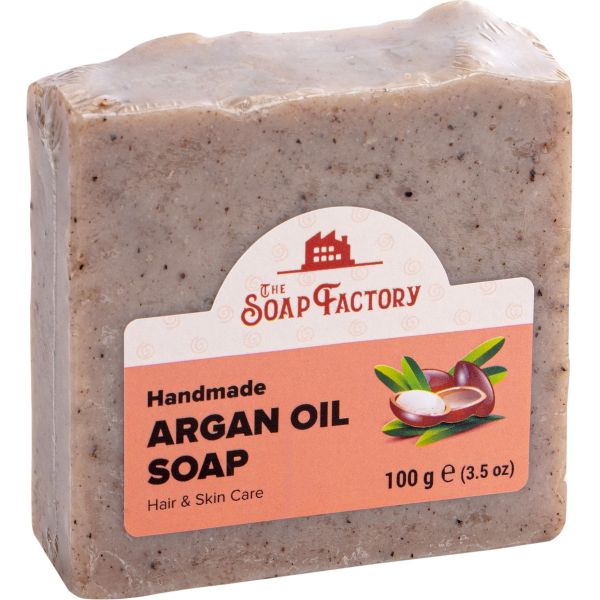 Savon à l'huile d'argan artisanal - Visage, corps et cheveux - 100 g - The Soap Factory