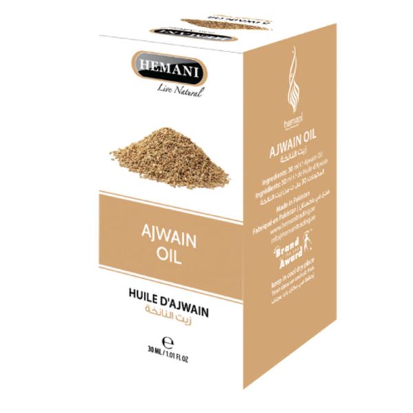 Huile d'Ajowan (Thym indien - Ajwain Oil) - 30 ml - 100% Naturelle - Hemani