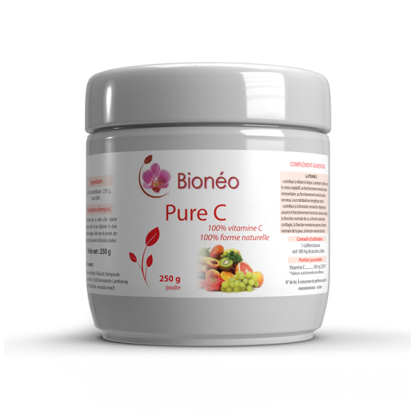 Vitamine C pure en poudre - Fatigue & Energie - 250g - Bionéo