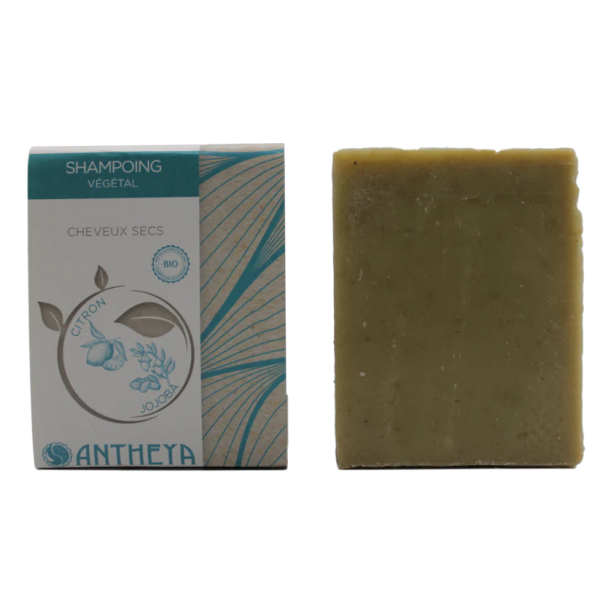 Shampoing solide Ortie et Citron Bio - Cheveux Secs - 100 g - Antheya