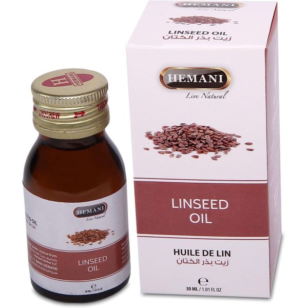 Huile de Lin (Linseed Oil) - Détoxifiante & riches en Oméga 3 - 30 ml - 100% Naturelle - Hemani