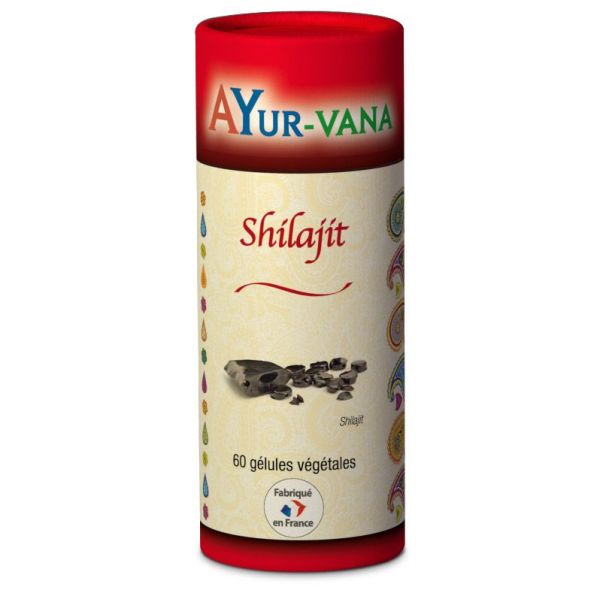 Shilajit (Extrait) - 60 Gélules végétales - Tonus & Vitalité - Ayur-Vana