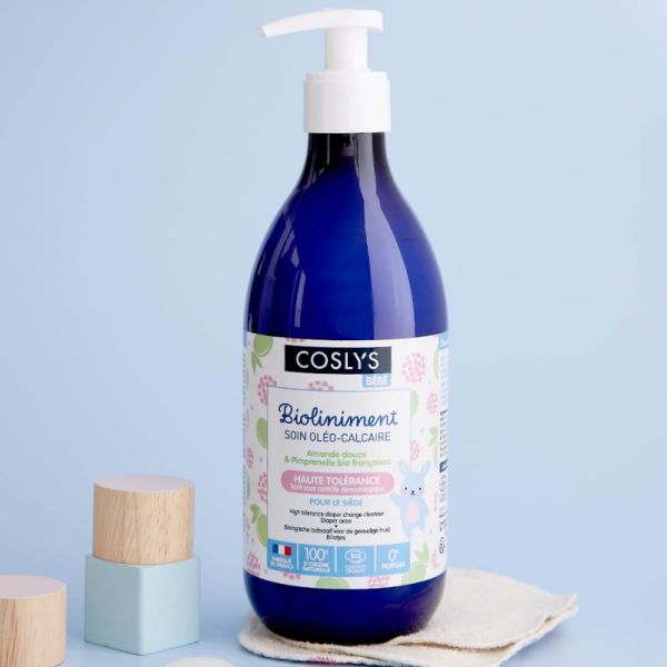 Liniment Bio Oléo-Calcaire pour Bébé - Amande douce & Pimprenelle Bio - 500 ml - Coslys