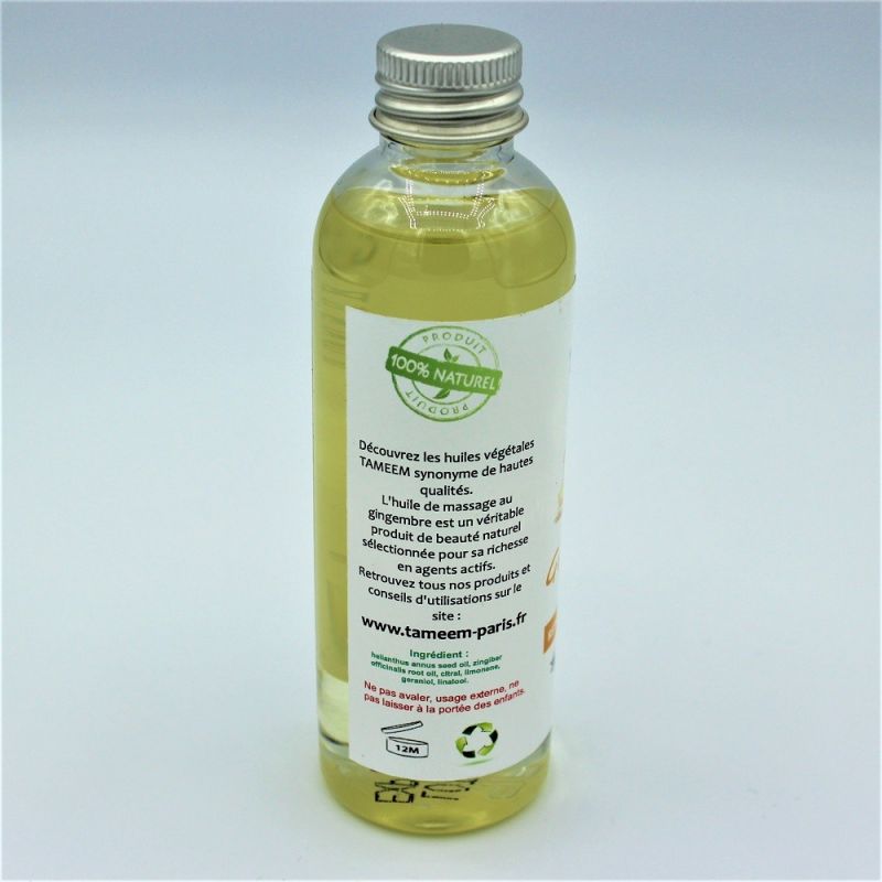 Huile de Gingembre (Ginger Oil) - 100 ml - 100% Naturelle - Tameem