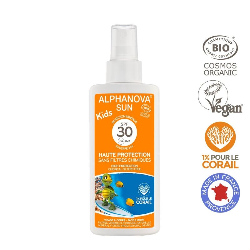 Spray Solaire Bio SPF 30 - Enfants - 125g - Alphanova