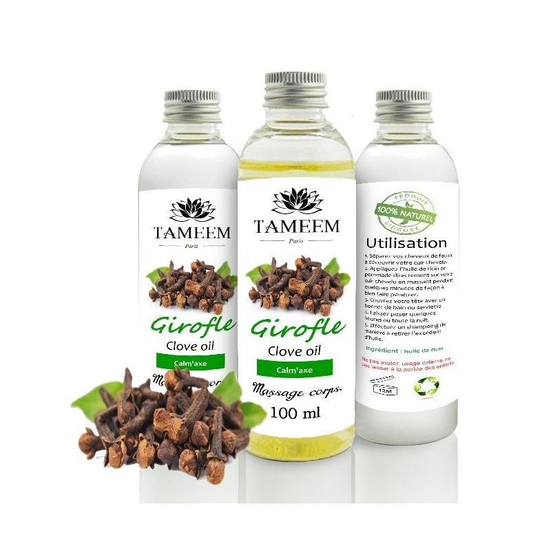 Huile de Girofle (Clove Oil) - 100% Naturel - 100 ml - Tameem